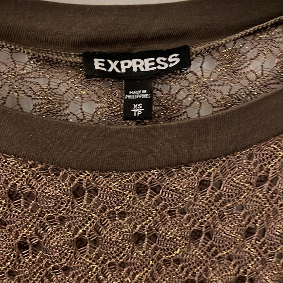 Express gold/brown top, size XS - Picture 2 of 4